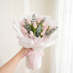 Ramo de 10 Tulipanes rosados