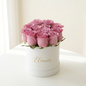 Box de 12 rosas moradas