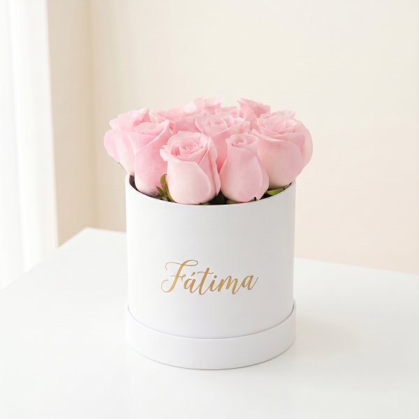 Box de 12 rosas rosadas